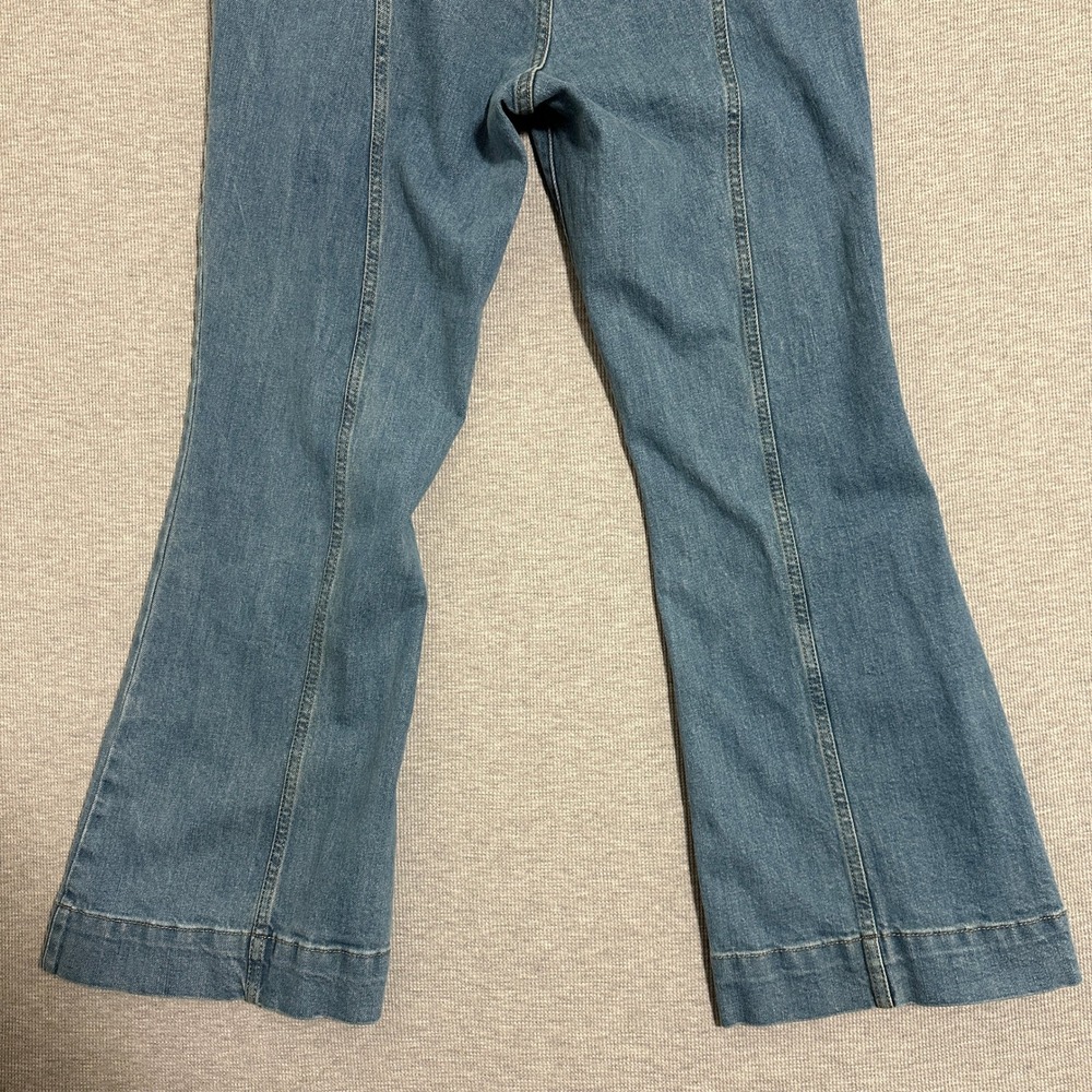 Wrangler Retro High Rise Trouser Flare Jeans Womens 30x30 Medium Wash Blue Denim - Picture 12 of 14